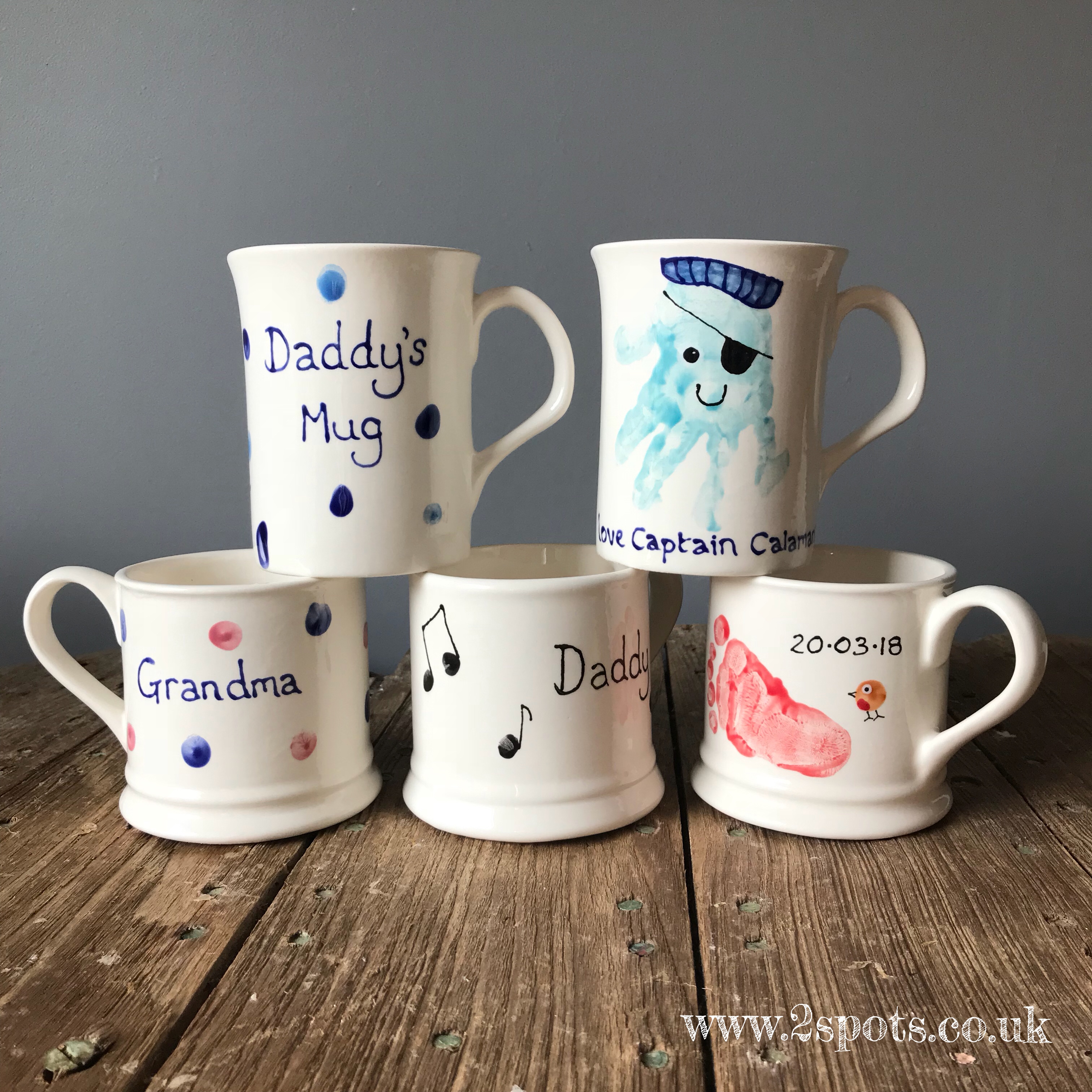 Baby print mugs • 2Spots Ceramics - Handmade Pottery in Winchester ...